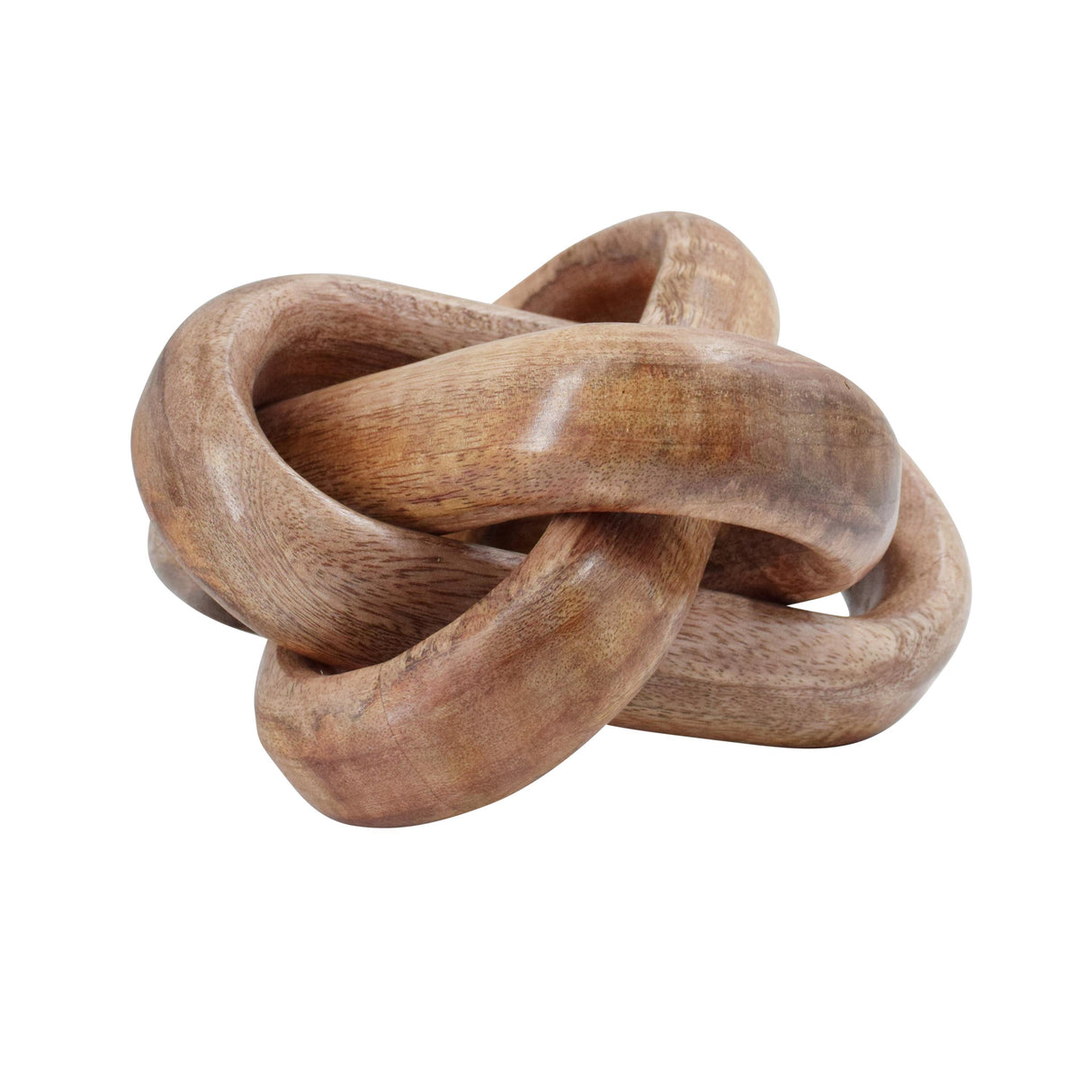 Worlds Away Knot Decorative Object In Mango Wood