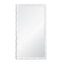 Worlds Away Rectangular Mirror With Wavey Textured Frame In White