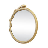 Worlds Away Entangled Snake Frame Round Mirror In Gold