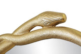 Worlds Away Entangled Snake Frame Round Mirror In Gold