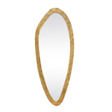 Worlds Away Organic Oval Shaped Mirror In Brass Finish