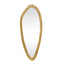 Worlds Away Organic Oval Shaped Mirror In Brass Finish