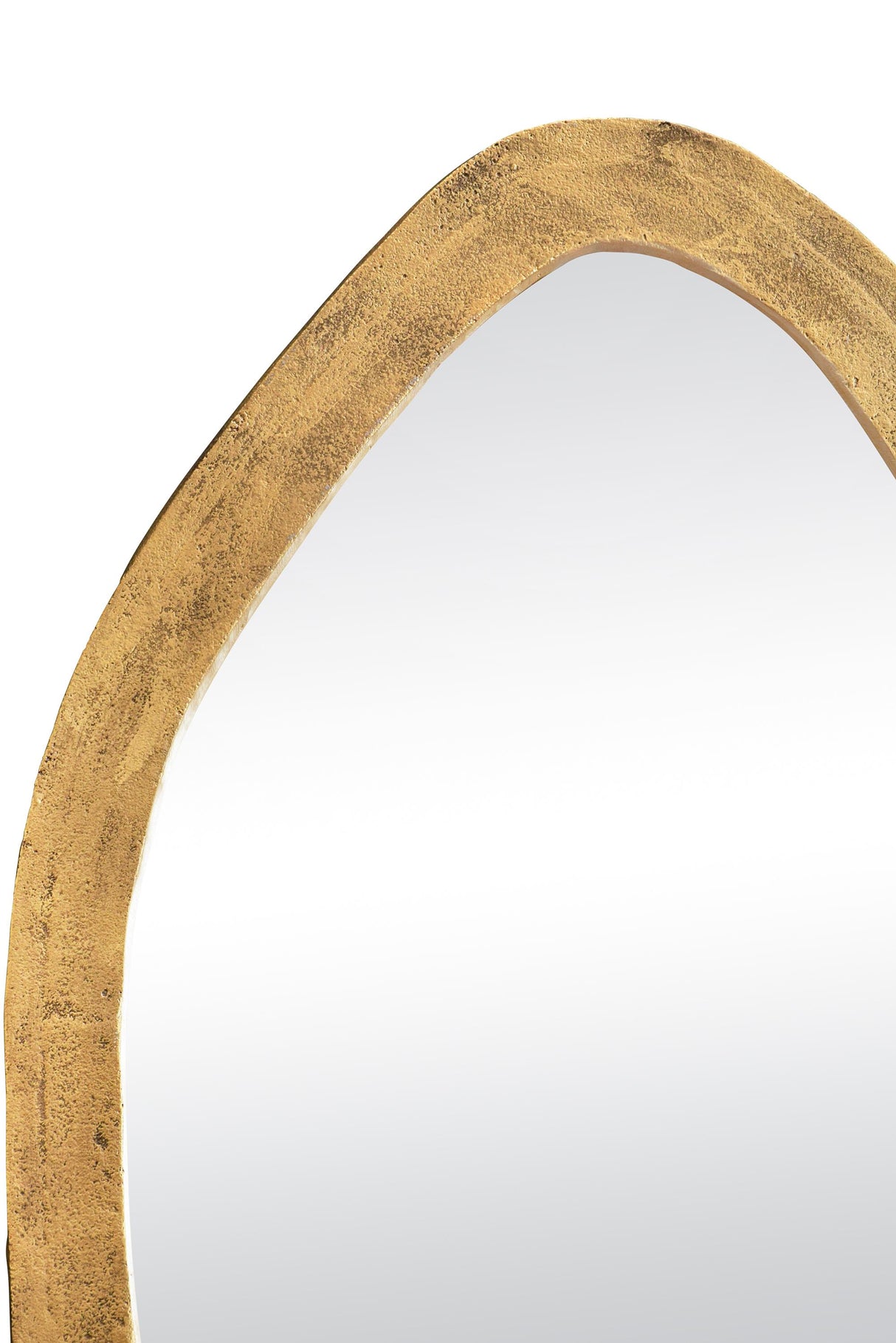 Worlds Away Organic Oval Shaped Mirror In Brass Finish
