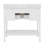 Worlds Away Bath Vanity With Fluted Leg And Open Cane Shelf, One Opening Drawer (Bottom) With Painted Grasscloth Detail And Brass Ball Hardware In Matte White Lacquer