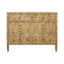 Worlds Away Four Drawer Chest In Burl Wood With Glass Top