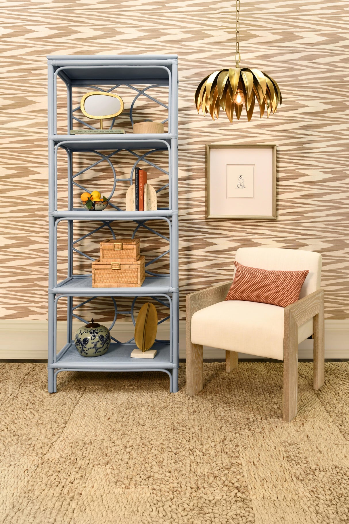 Worlds Away Iron Tabletop Mirror In Aged Gold Finish On White & Grey Marble Base