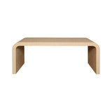 Worlds Away Waterfall Edge Coffee Table In Natural Grasscloth