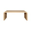 Worlds Away Waterfall Edge Coffee Table In Natural Grasscloth