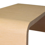 Worlds Away Waterfall Edge Coffee Table In Natural Grasscloth