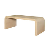 Worlds Away Waterfall Edge Coffee Table In Natural Grasscloth