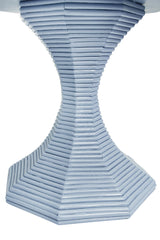Worlds Away Octagonal Reeded Feature Table In Painted Light Blue