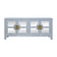 Worlds Away Four Door Mirror Front Reeded Case Buffet In Painted Light Blue