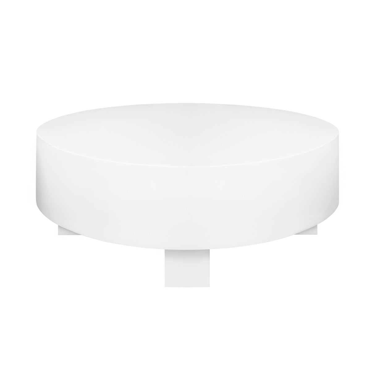 Worlds Away Thick Top Coffee Table With Cross Base In White Lacquer