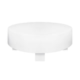 Worlds Away Thick Top Coffee Table With Cross Base In White Lacquer