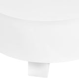 Worlds Away Thick Top Coffee Table With Cross Base In White Lacquer