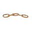 Worlds Away Oval Natural Rattan Decorative Chain With Brass Detail
