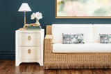 Worlds Away Oval Natural Rattan Decorative Chain With Brass Detail