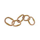 Worlds Away Oval Natural Rattan Decorative Chain With Brass Detail