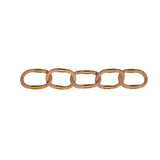 Worlds Away Oval Natural Rattan Decorative Chain With Brass Detail