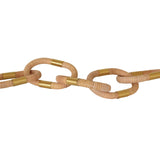 Worlds Away Oval Natural Rattan Decorative Chain With Brass Detail