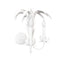 Worlds Away Palm Spray Two Arm Tole Wall Sconce In Matte White Powder Coat