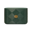 Worlds Away Two Door Reeded Case With Curved End Cabinet In Painted Hunter Green
