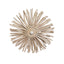 Worlds Away Small Round Wall Sconce Handcrafted With Whitewash Eurcalyptus Wood