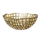 Worlds Away Decorative Bowl With Organic Open Design In Textured Brass Finish