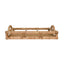Worlds Away Rectangular Natural Rattan Tray With Open Oval Detail Sides