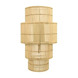 Worlds Away Four-Tiered Wall Sconce In Natural Rattan