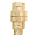 Worlds Away Four-Tiered Wall Sconce In Natural Rattan