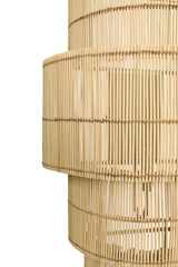 Worlds Away Four-Tiered Wall Sconce In Natural Rattan