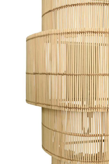 Worlds Away Four-Tiered Wall Sconce In Natural Rattan
