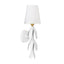 Worlds Away Handpainted Tole Petal Sconce In White