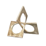 Worlds Away Twisted Metal Sculpture In Textured Antique Brass