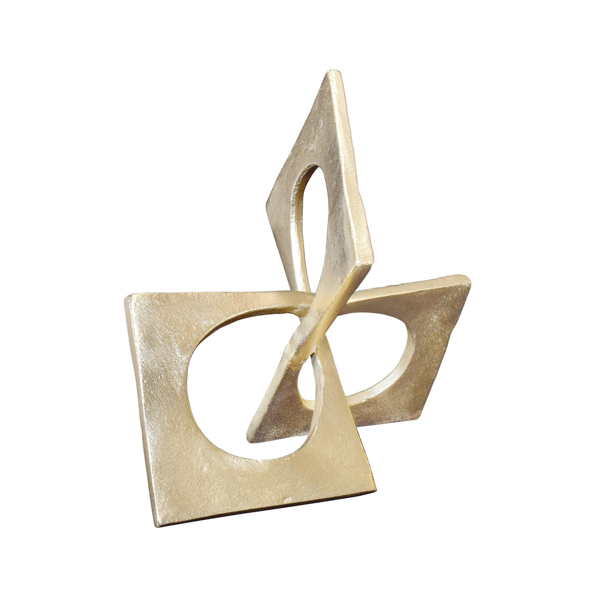 Worlds Away Twisted Metal Sculpture In Textured Antique Brass