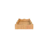 Worlds Away Small Rectangle Scalloped Edge Tray In Rattan