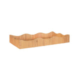 Worlds Away Small Rectangle Scalloped Edge Tray In Rattan