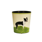 Worlds Away Boston Terrier Wastebasket