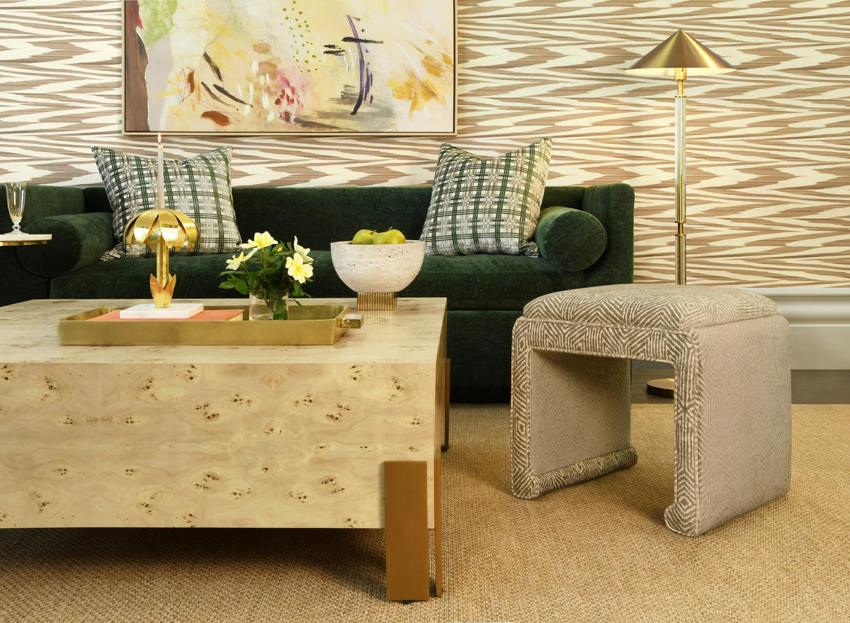 Worlds Away Cast Metal Tray In Antique Brass Finish With Agate Handles