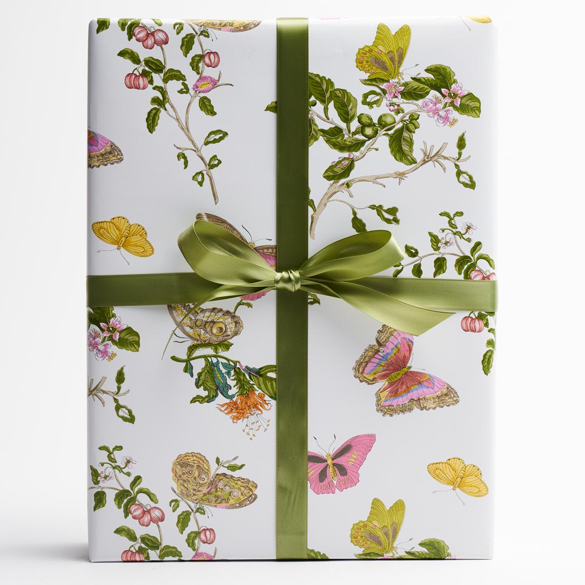 Schumacher Blush 37" x 24" Baudin Butterfly Wrapping Paper