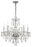 Crystorama Traditional Crystal 5 Light Swarovski Strass Crystal Polished Chrome Chandelier