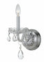Crystorama Traditional Crystal 1 Light Hand Cut Crystal Polished Chrome Sconce