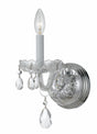 Crystorama Traditional Crystal 1 Light Hand Cut Crystal Polished Chrome Sconce