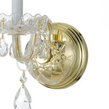 Crystorama Traditional Crystal 1 Light Hand Cut Crystal Polished Brass Sconce