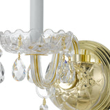 Crystorama Traditional Crystal 1 Light Hand Cut Crystal Polished Brass Sconce