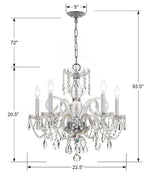 Crystorama Traditional Crystal 5 Light Spectra Crystal Polished Chrome Chandelier