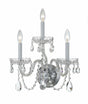 Crystorama Traditional Crystal 3 Light Hand Cut Crystal Polished Chrome Sconce