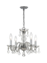 Crystorama Traditional Crystal 4 Light Hand Cut Crystal Polished Chrome Mini Chandelier