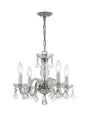 Crystorama Traditional Crystal 4 Light Hand Cut Crystal Polished Chrome Mini Chandelier